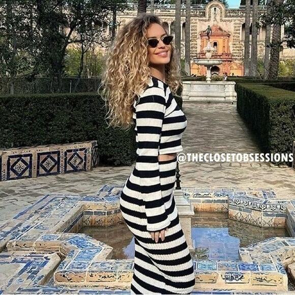 ZARA Striped Crop Top NWT - Picture 6 of 11